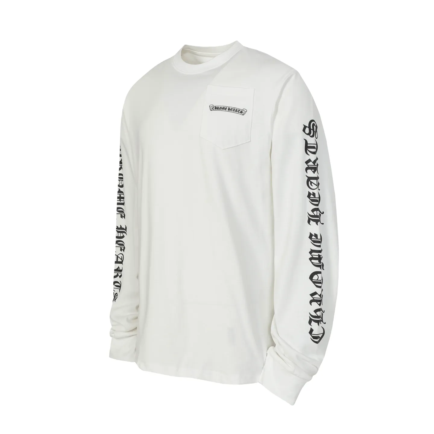P150 Cross-border model, please do not place an order if you are looking for quality -Chrome Hearts/Chrome Hearts Sanskrit printed popular long-sleeved T-shirt -High weight, high density and high quality. The wool is soft, delicate and skin-friendly. Soft and silky to the touch. Excellent warmth and skin-friendly properties. -Customized weaving and dyeing, no color difference, regardless of fabric or workmanship details. Comparing the ordinary version on the market -Colour: black white -Size: S M L XL